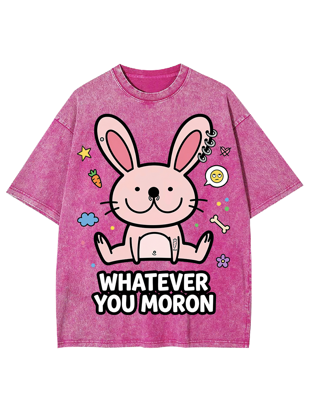 WHATEVER YOU MORON Washed Tshirt
