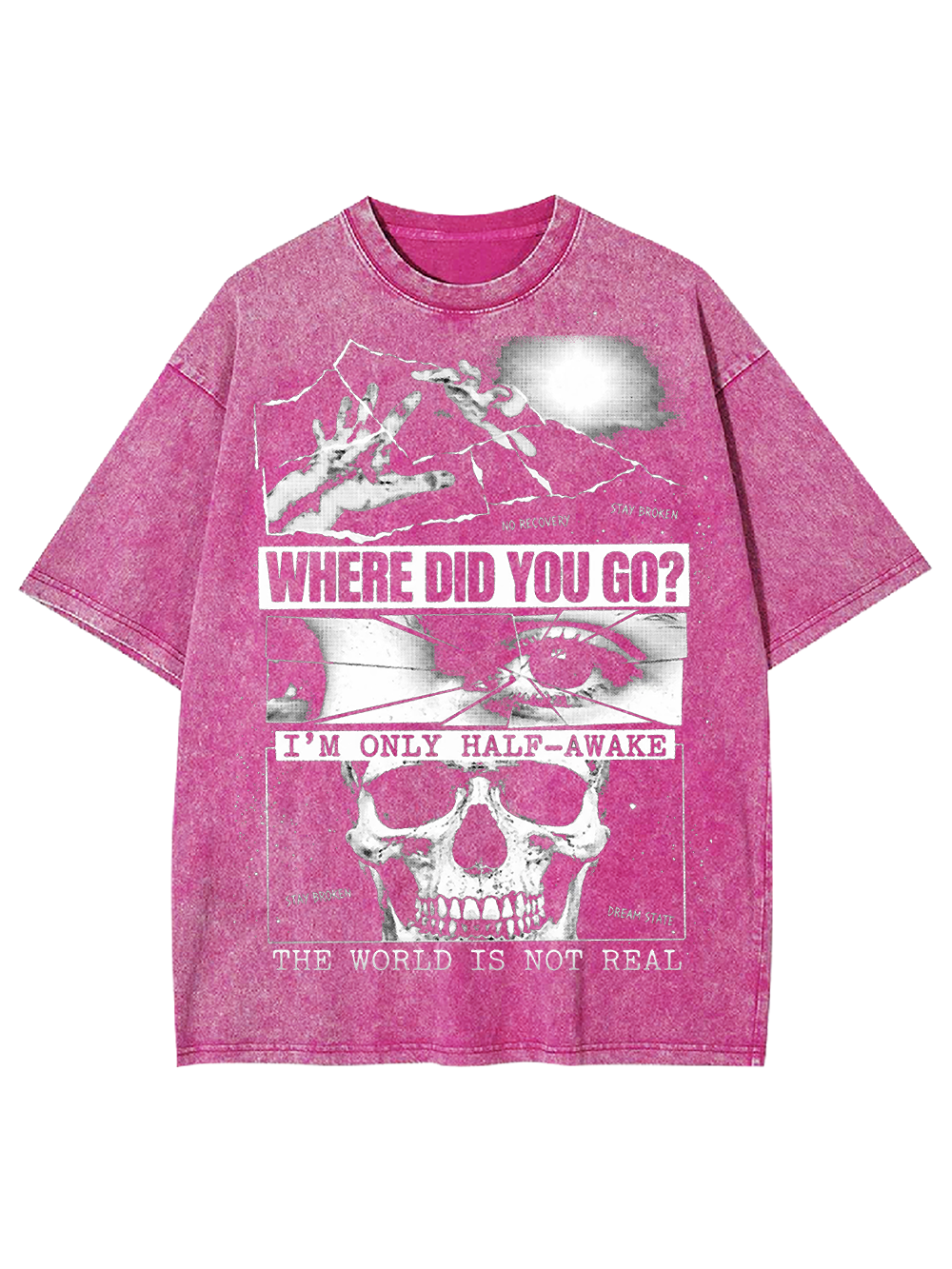 THE WORLD IS NOT REAL Washed Tshirt