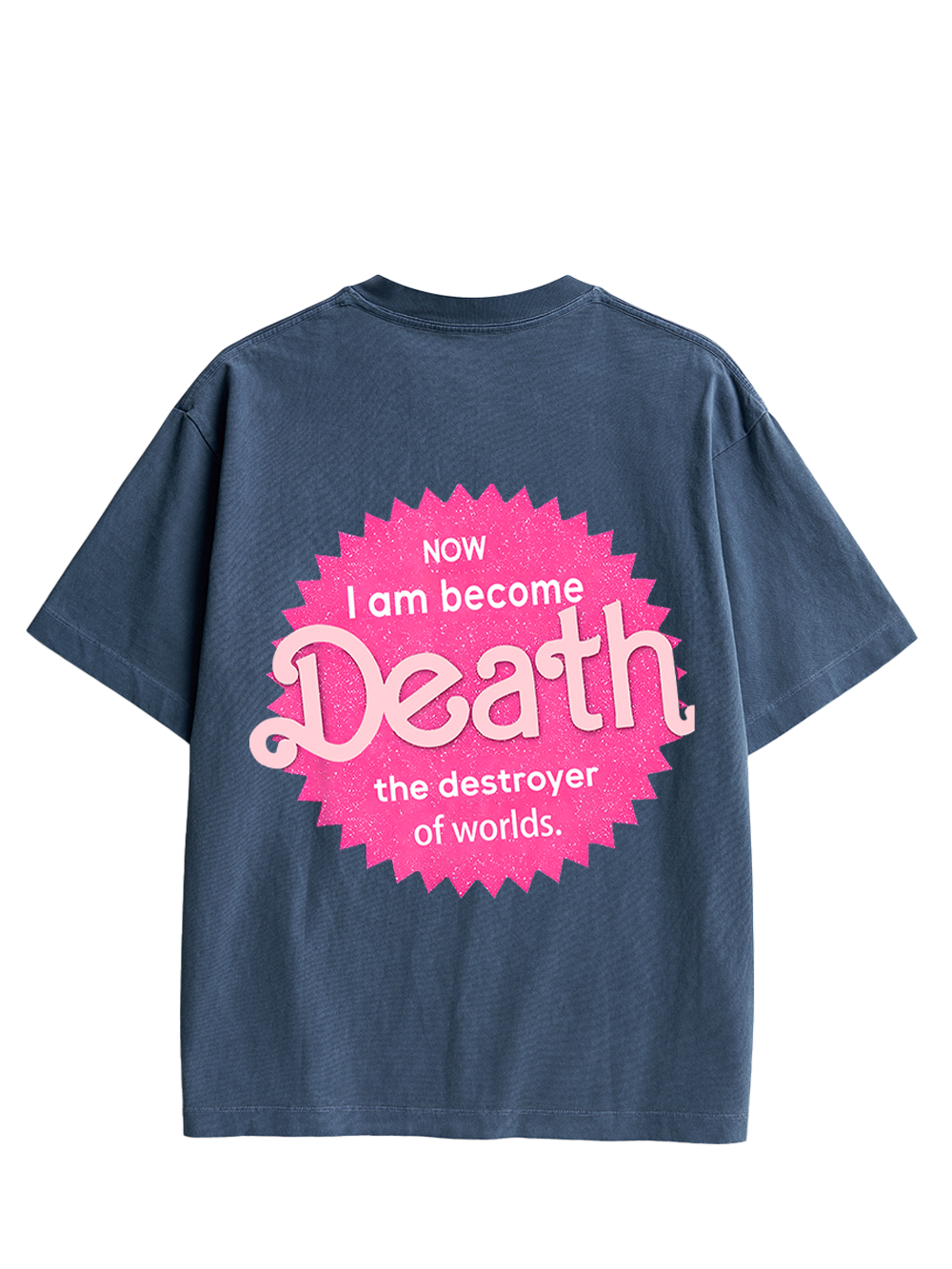 Sparkly Harbinger of Death Double Sided Print Washed TShirt