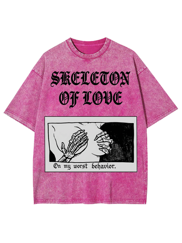 Skeleton of Love Washed Tshirt