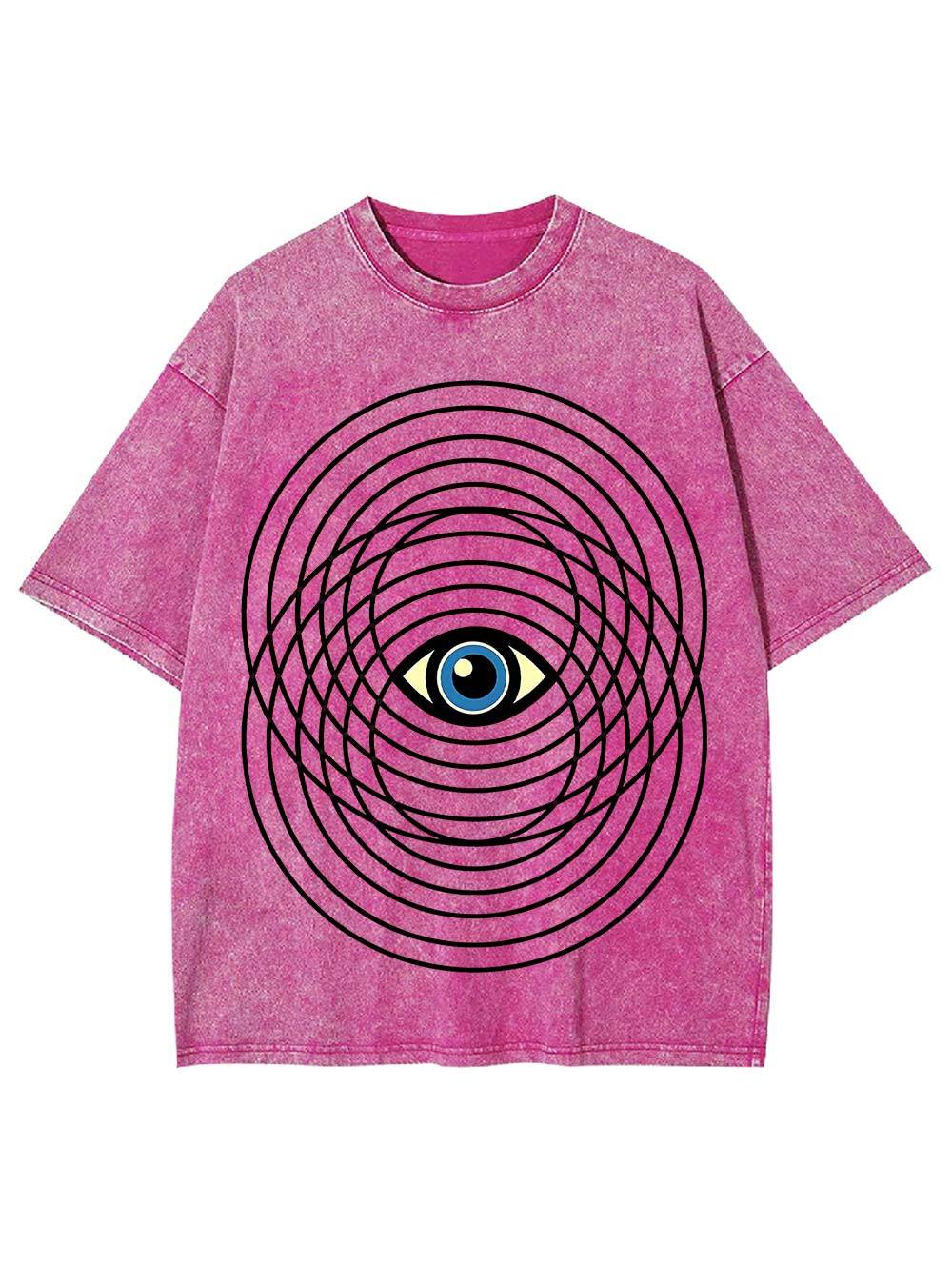 Eye Of Illusion Washed Tshirt-ClassyOutlaw Sale