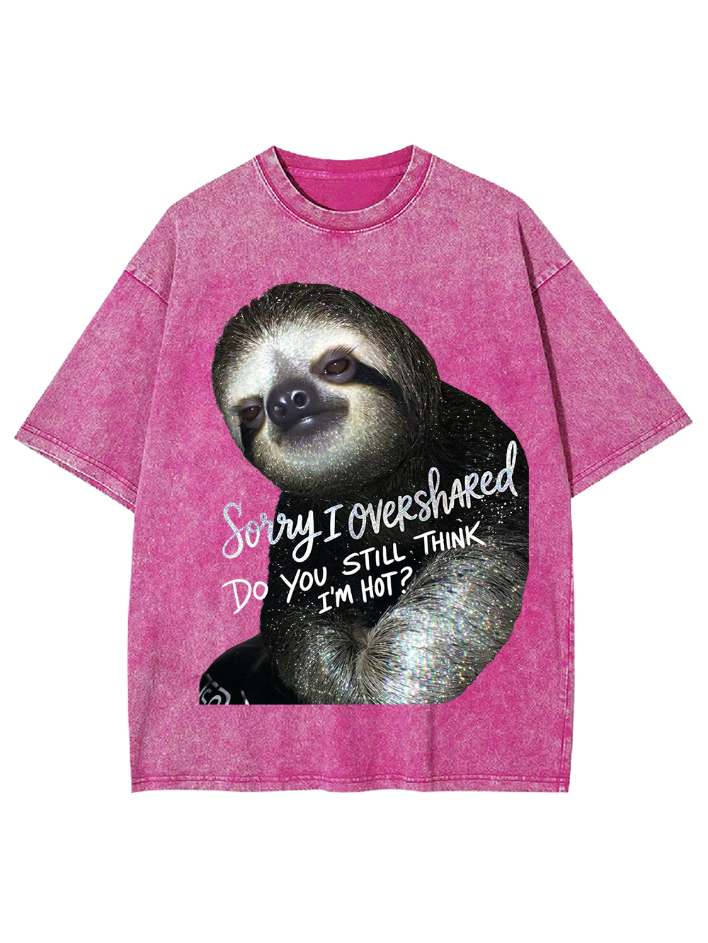 Cute Lazy Sloth Washed Tshirt