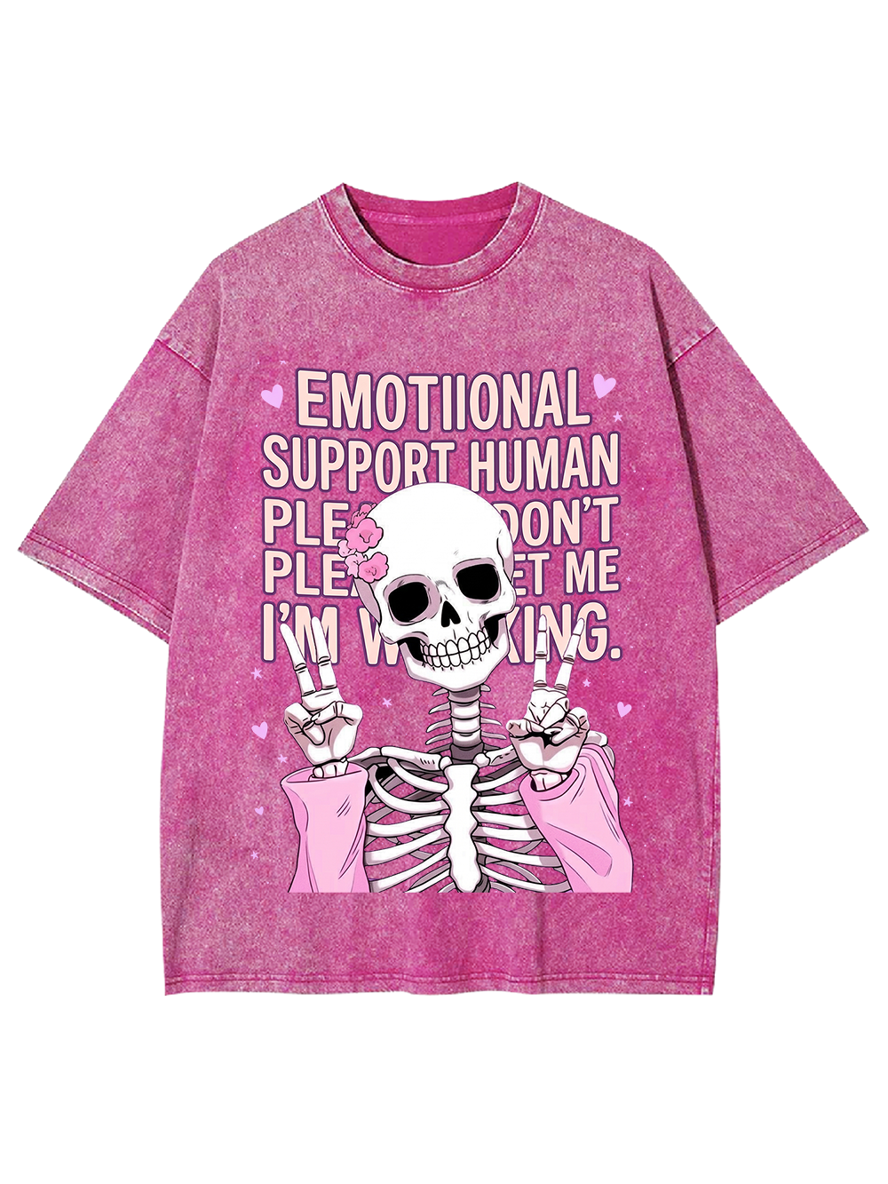 Emotional Support Human Washed Tshirt