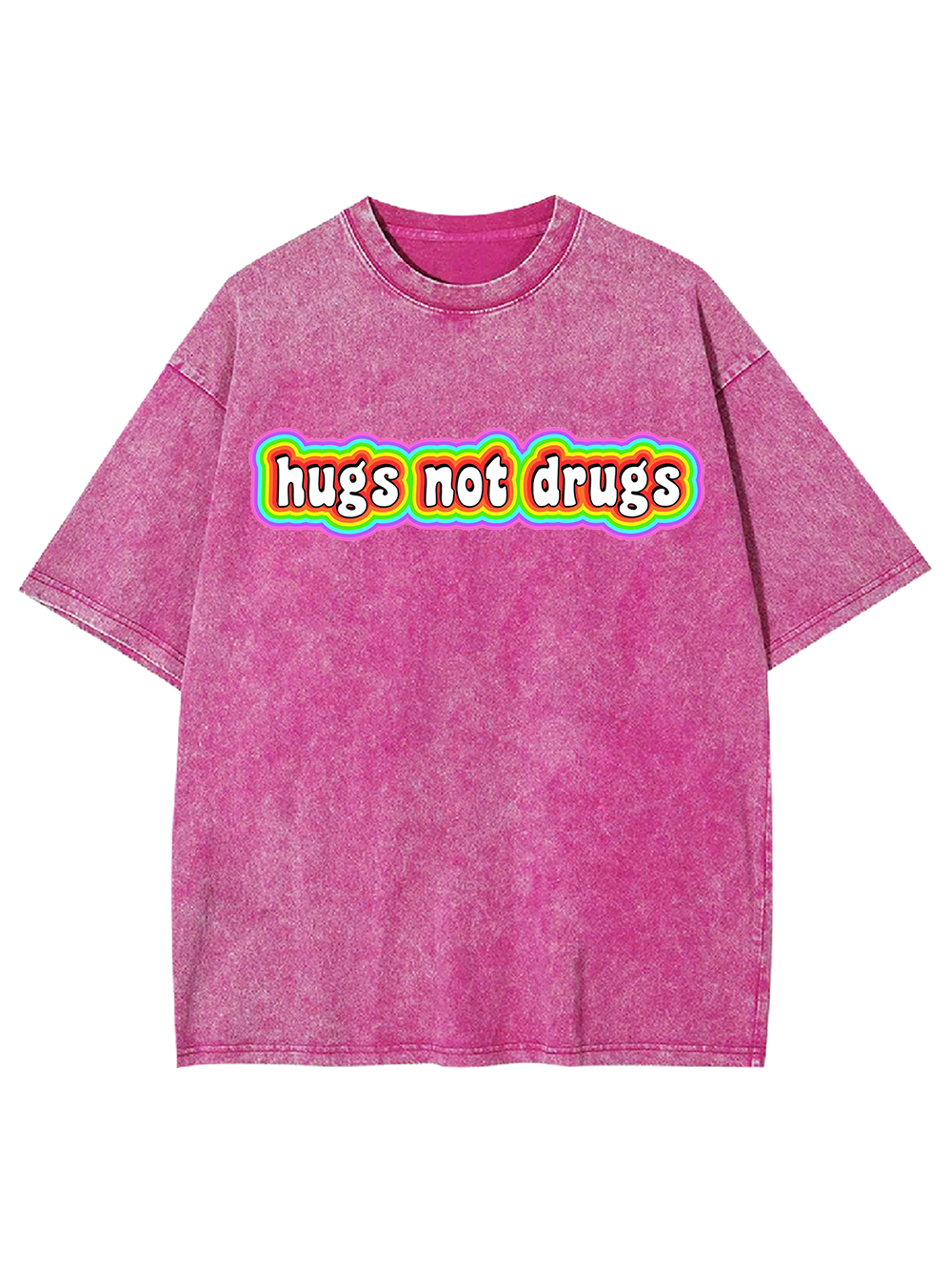 Hugs Not Drugs Washed Tshirt
