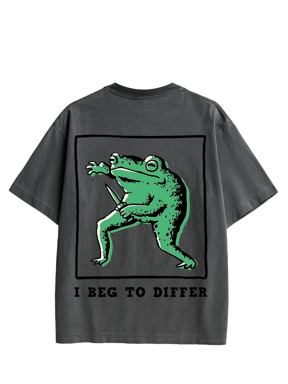 I BEG TO DIFFER DOUBLE SIDED PRINT WASHED TSHIRT