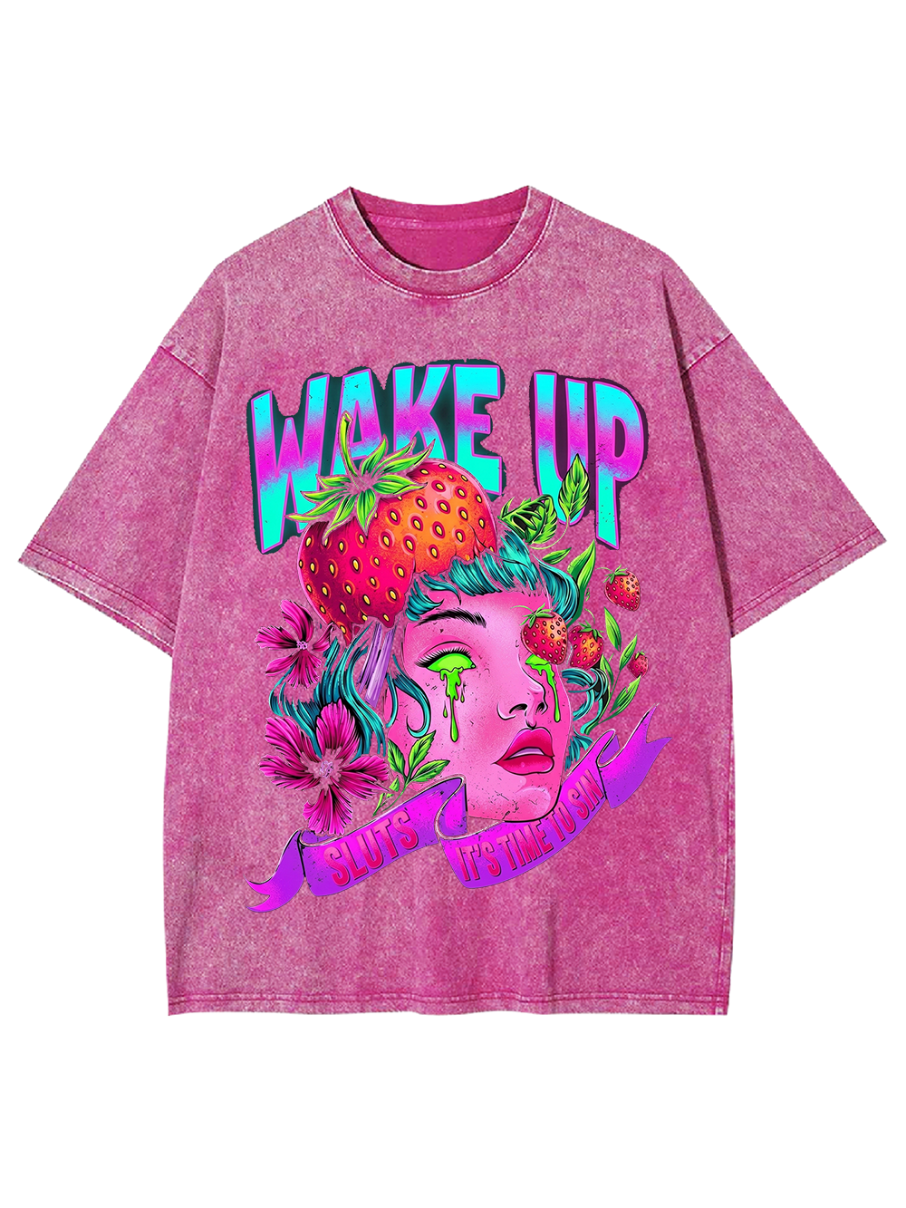 WAKE UP WASHED TSHIRT