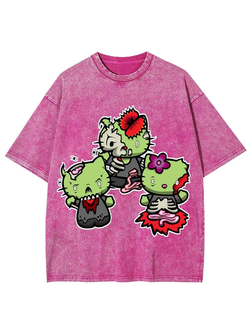 Zombie Kitties Washed Tshirt