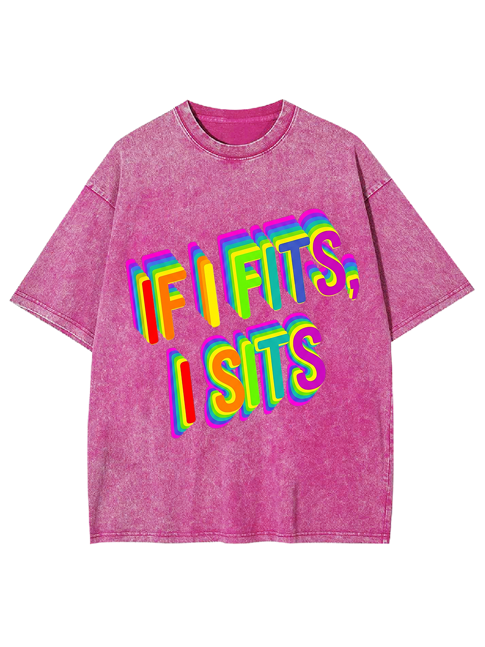 IF I FITS, I SITS WASHED TSHIRT