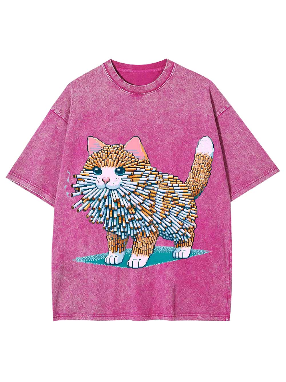Cigarette Cat Washed Tshirt