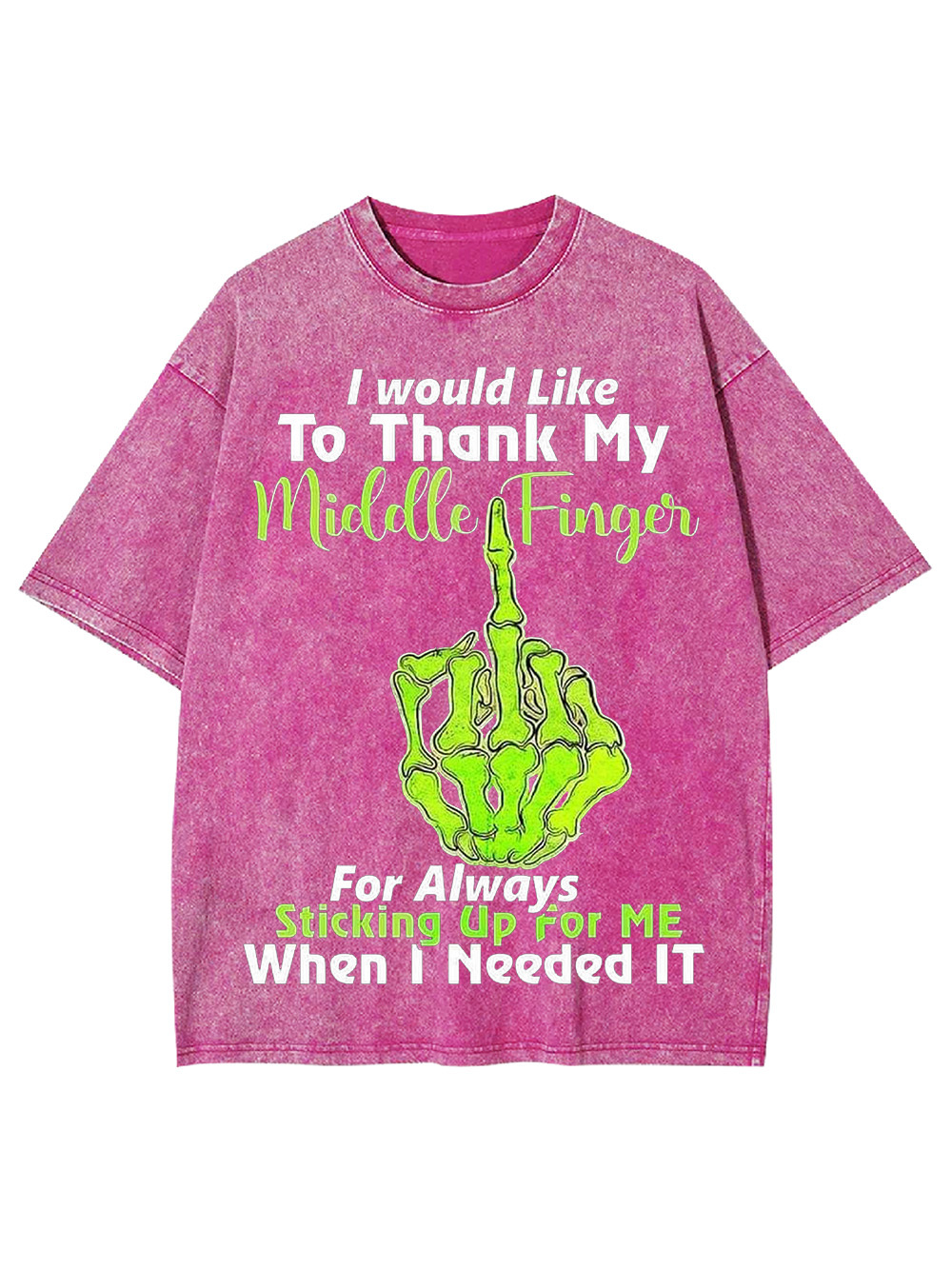 TRIBUTE TO MY MIDDLE FINGER WASHED TSHIRT