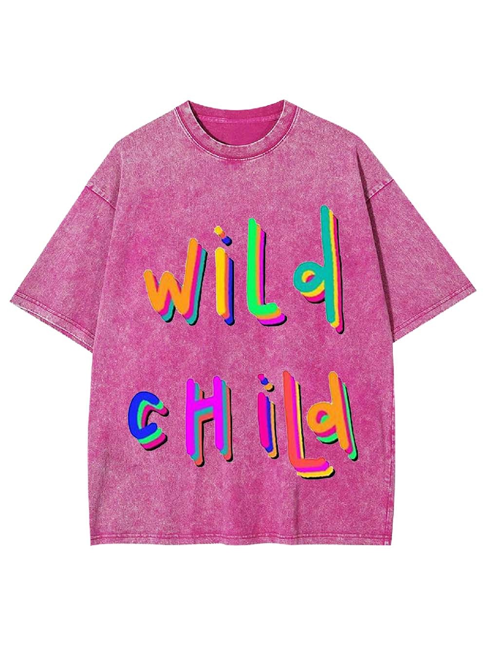 Wild Child Washed Tshirt-ClassyOutlaw Sale