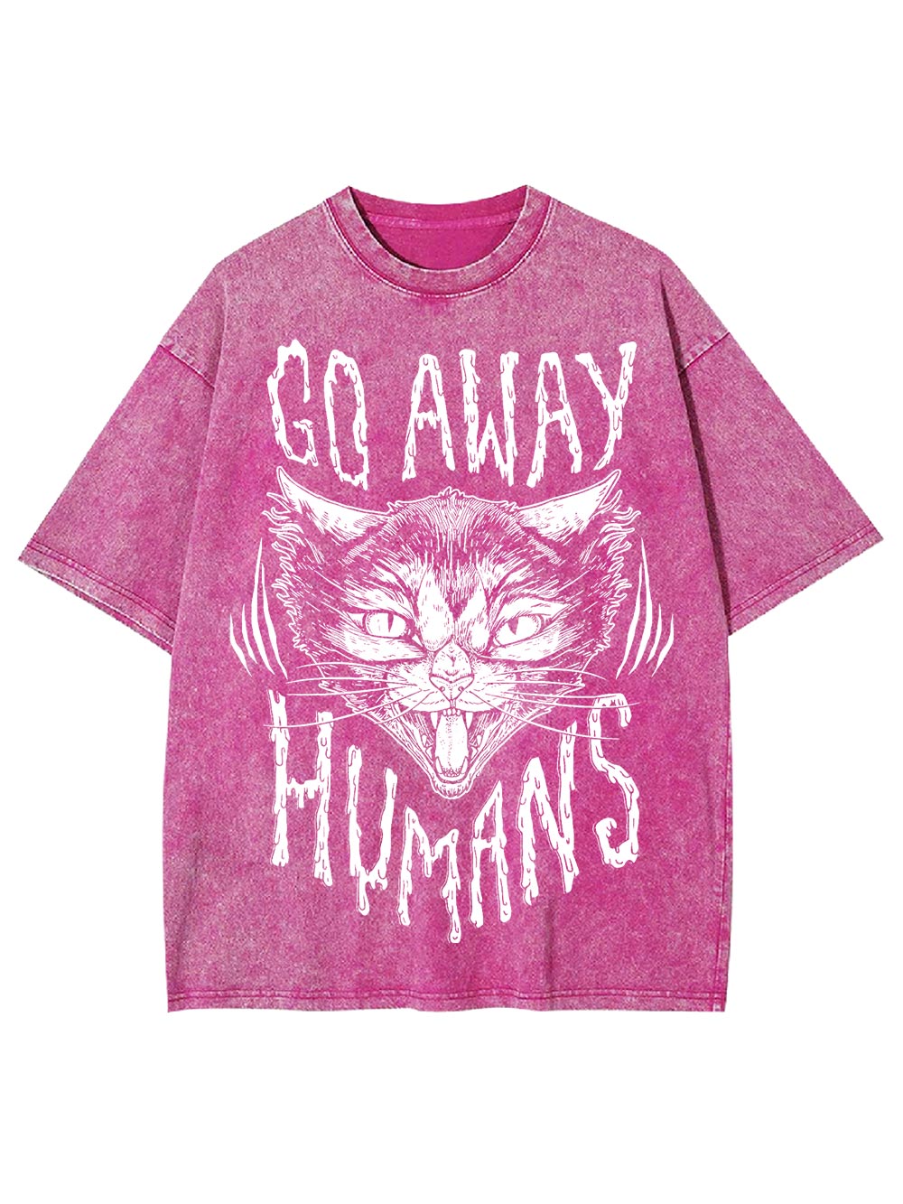 Go Away Humans Washed Tshirt