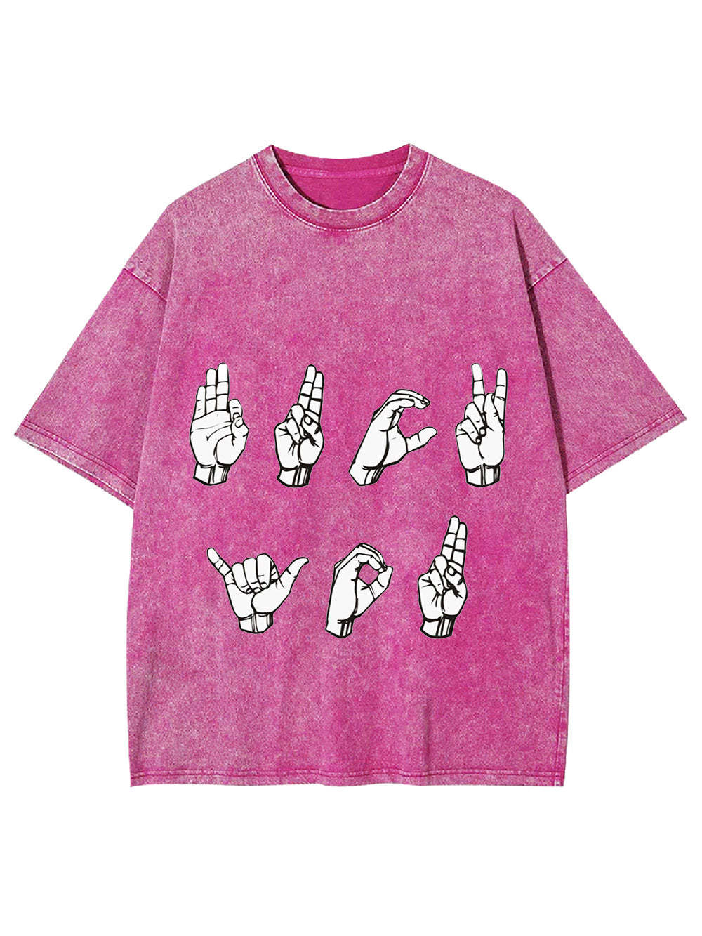 F*Ck You In Sign Language Rude Washed Tshirt