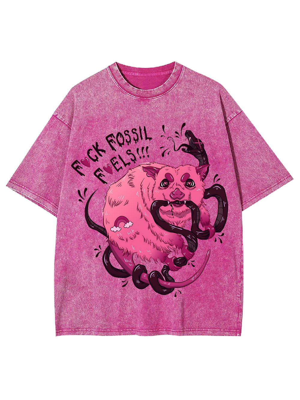 F*Ck Fossil Fuels Washed Tshirt