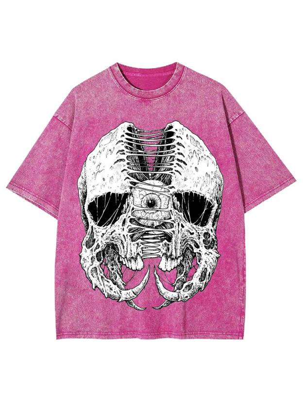 Laced Skull Washed Tshirt