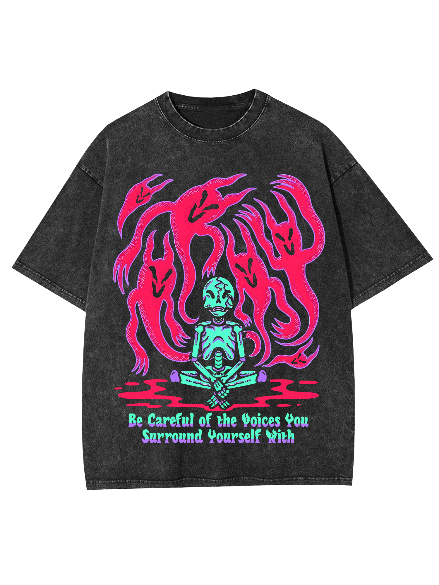 Be Careful Of The Voices You Surround Yourself With Washed Tshirt-ClassyOutlaw Sale