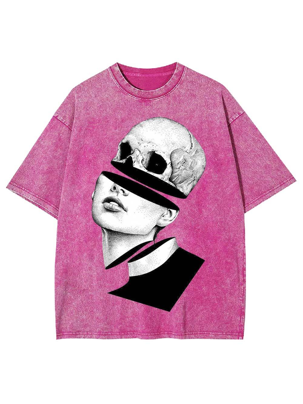 Skeletal Reflection Washed Tshirt-ClassyOutlaw Sale