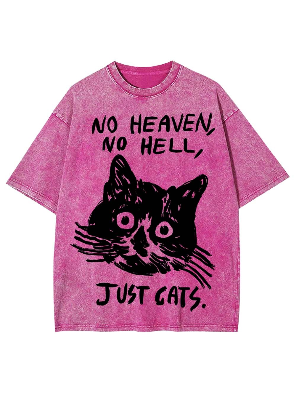 No Heaven, No Hell, Just Cats Washed Tshirt