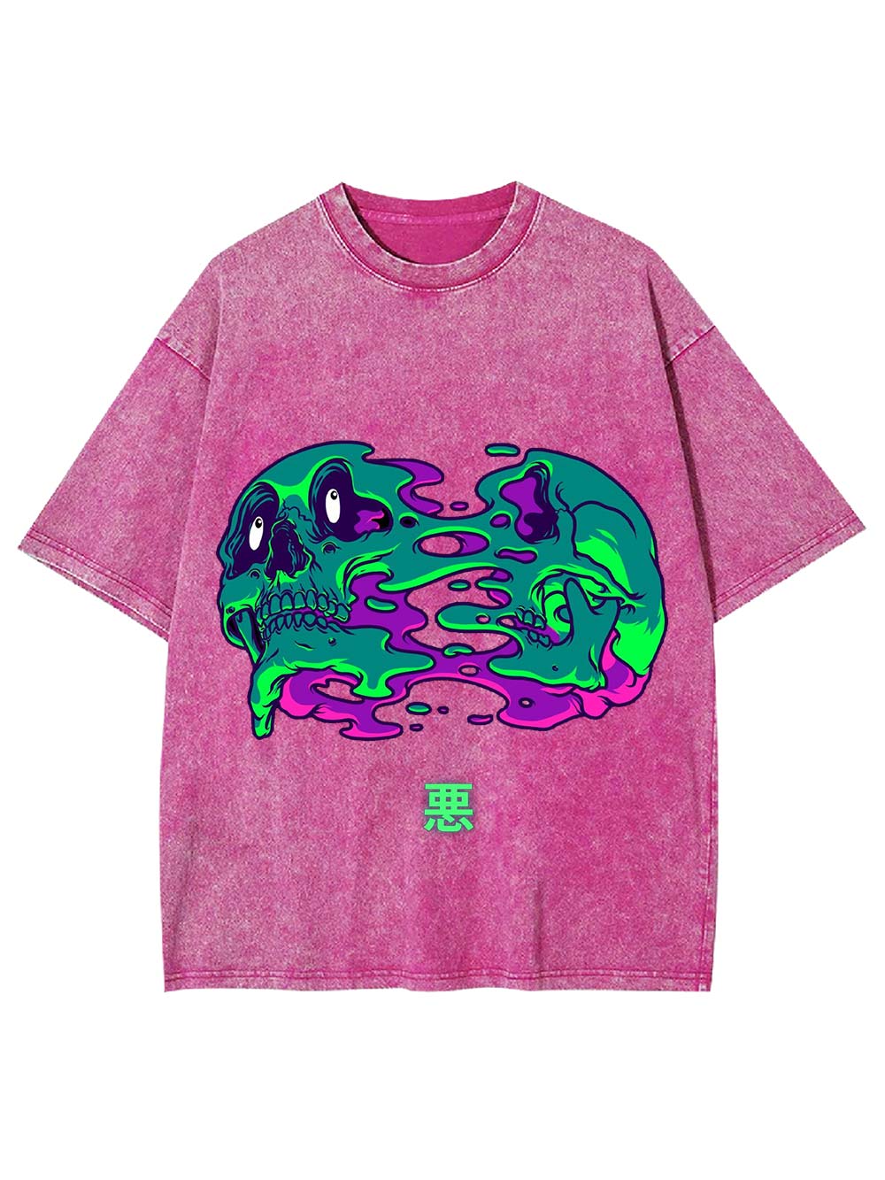 Evil And Skull Washed Tshirt