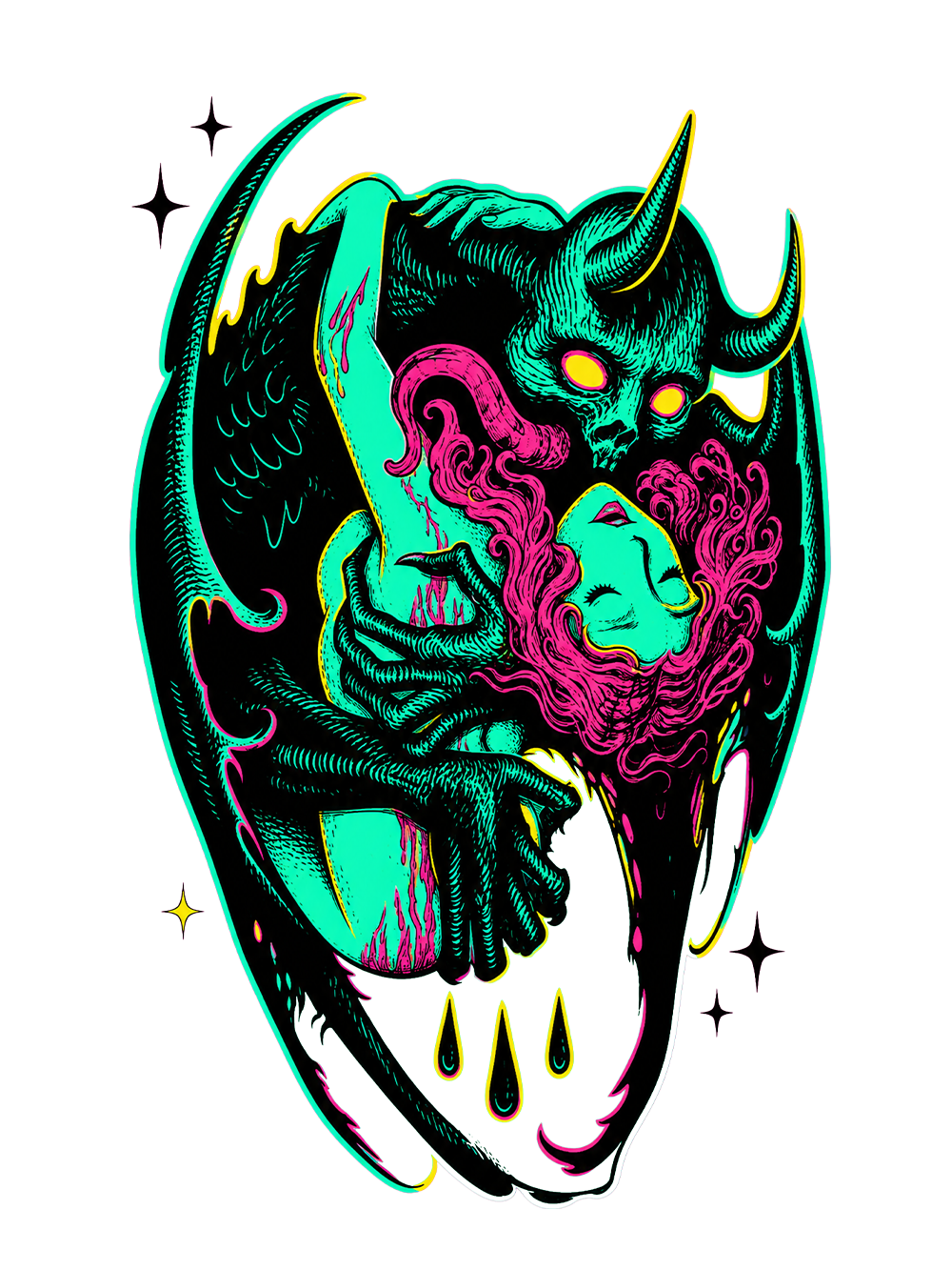 DEMON EMBRACE WASHED TANK