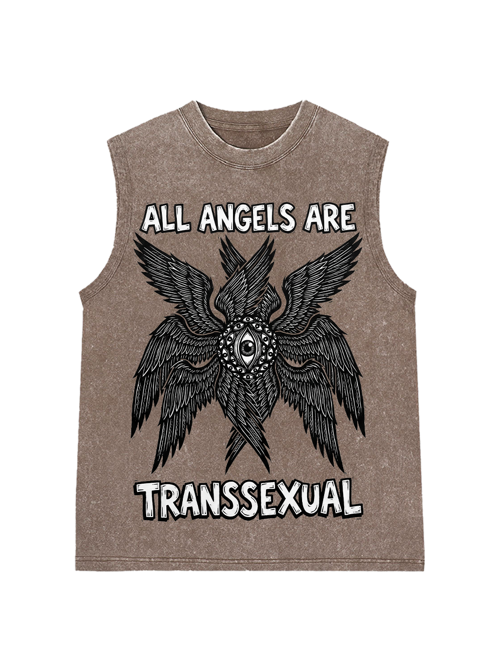 ALL ANGELS ARE TRANSSEXUAL WASHED TANK