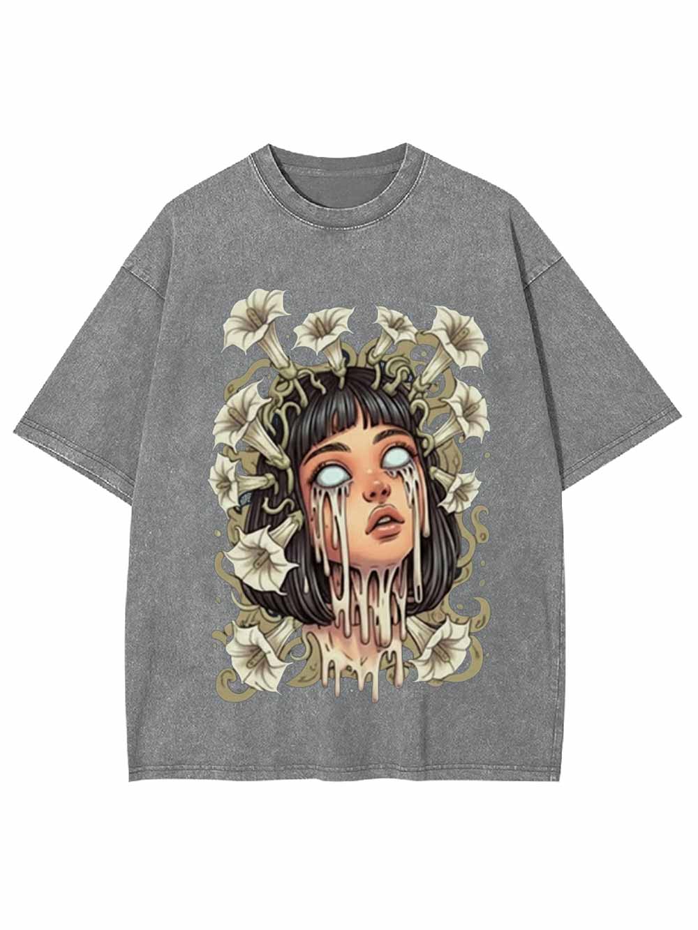 Mandala Melting Girl Washed Tshirt