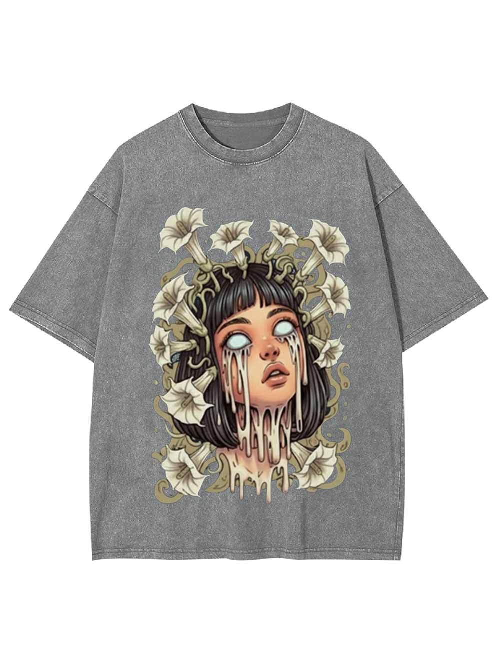 Mandala Melting Girl Washed Tshirt