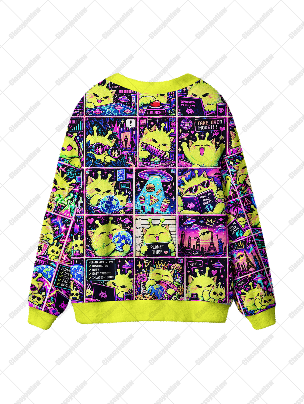 CAT INVASION UGLY CARDIGAN SWEATERS