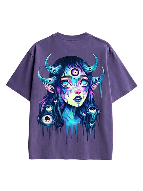 Celestial Visionary Double Sided Print Washed TShirt