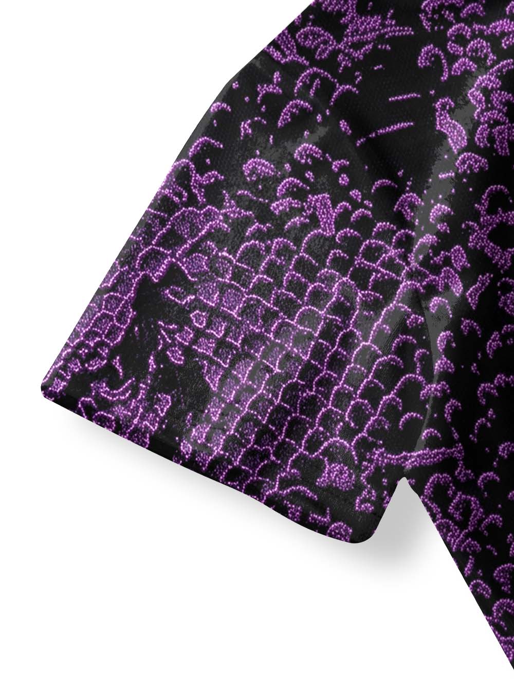 PURPLE SNAKE SCALE QIPAO MINI DRESS