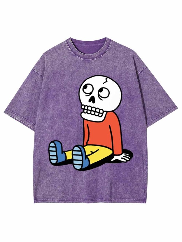 Skeleton Boy Washed Tshirt