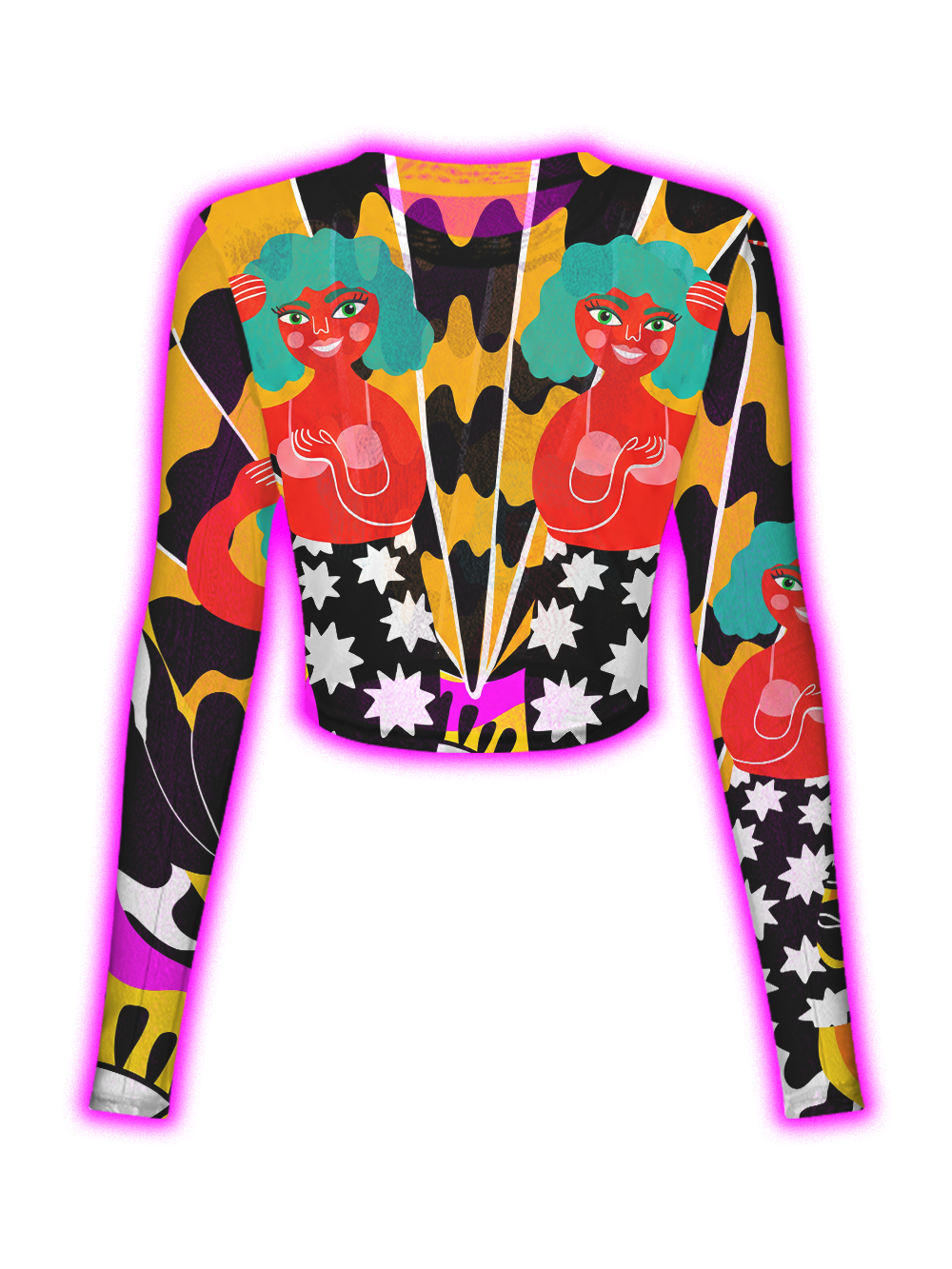 POP ART WOMEN MESH TOP