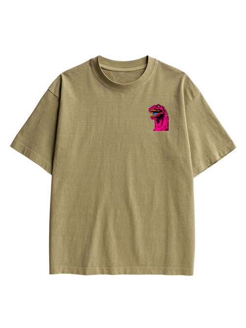 Neon Roar Double Sided Print Washed TShirt