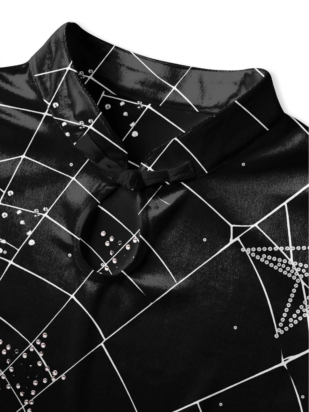 SPIDERWEB QIPAO MINI DRESS