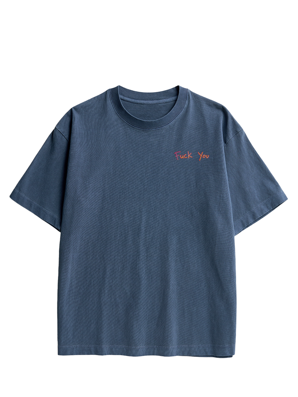 FUCK YOU THIS MUCH DOUBLE SIDED PRINT WASHED TSHIRT