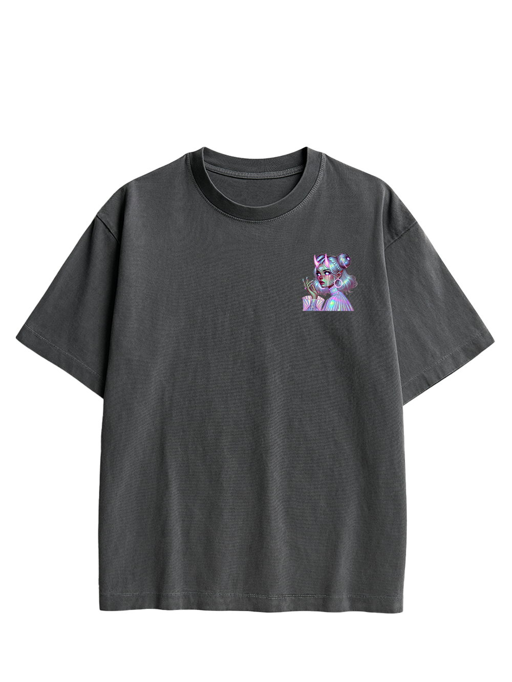 NEON DREAMSCAPE DOUBLE SIDED PRINT WASHED TSHIRT
