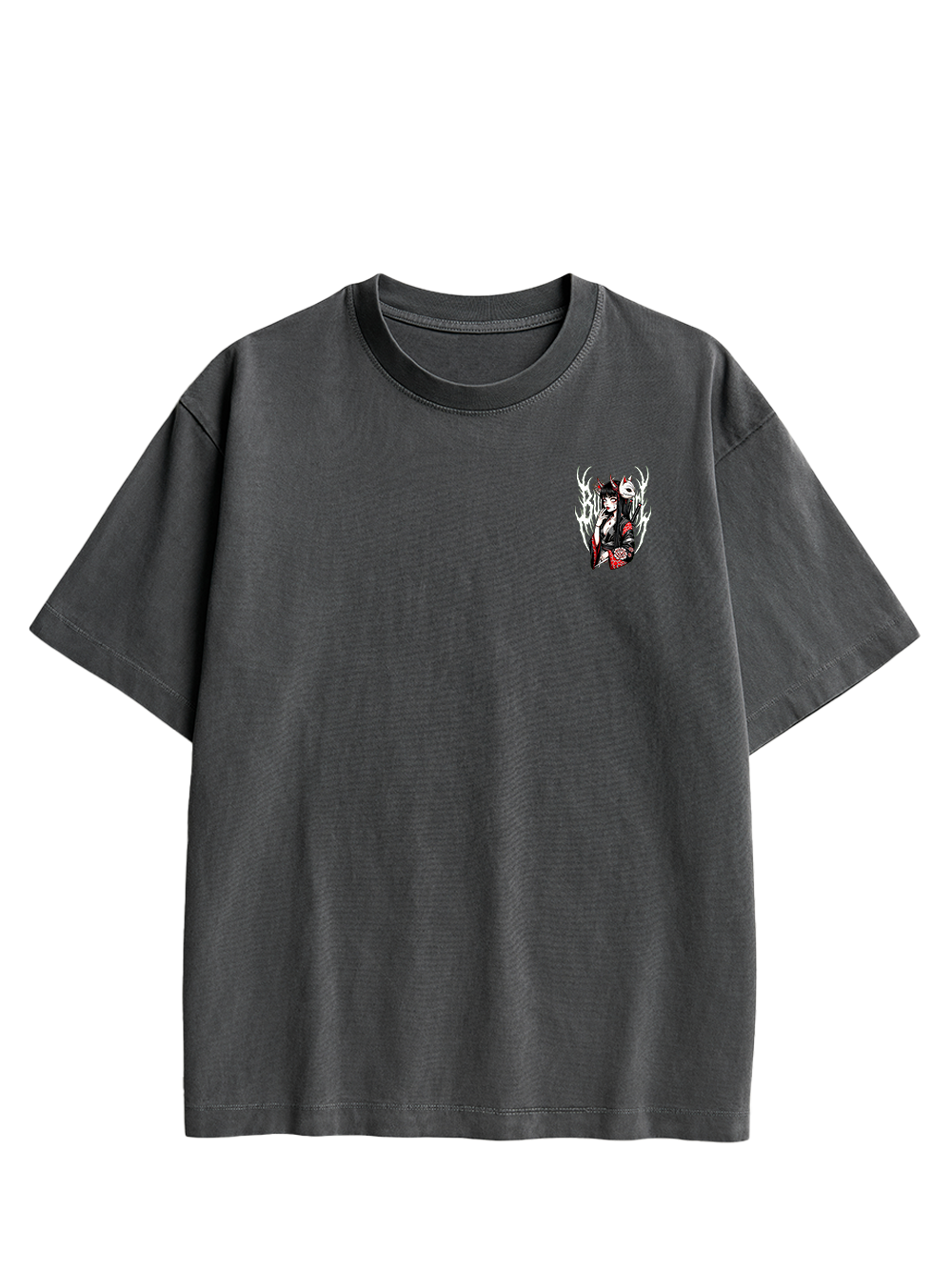 FOX MASK ENCHANTRESS DOUBLE SIDED PRINT WASHED TSHIRT