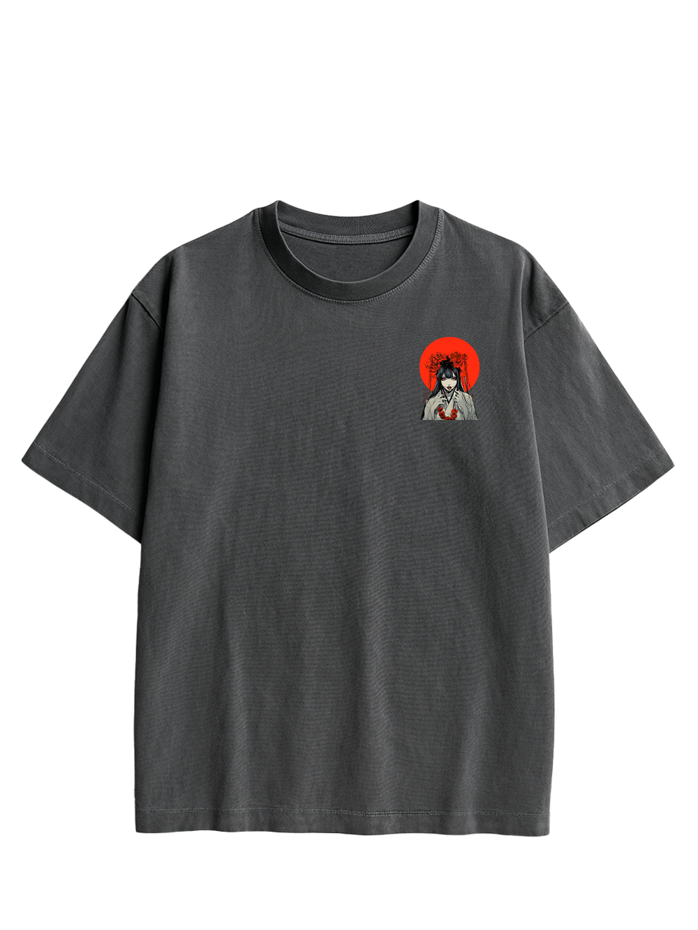 CRIMSON ENCHANTRESS DOUBLE SIDED PRINT WASHED TSHIRT