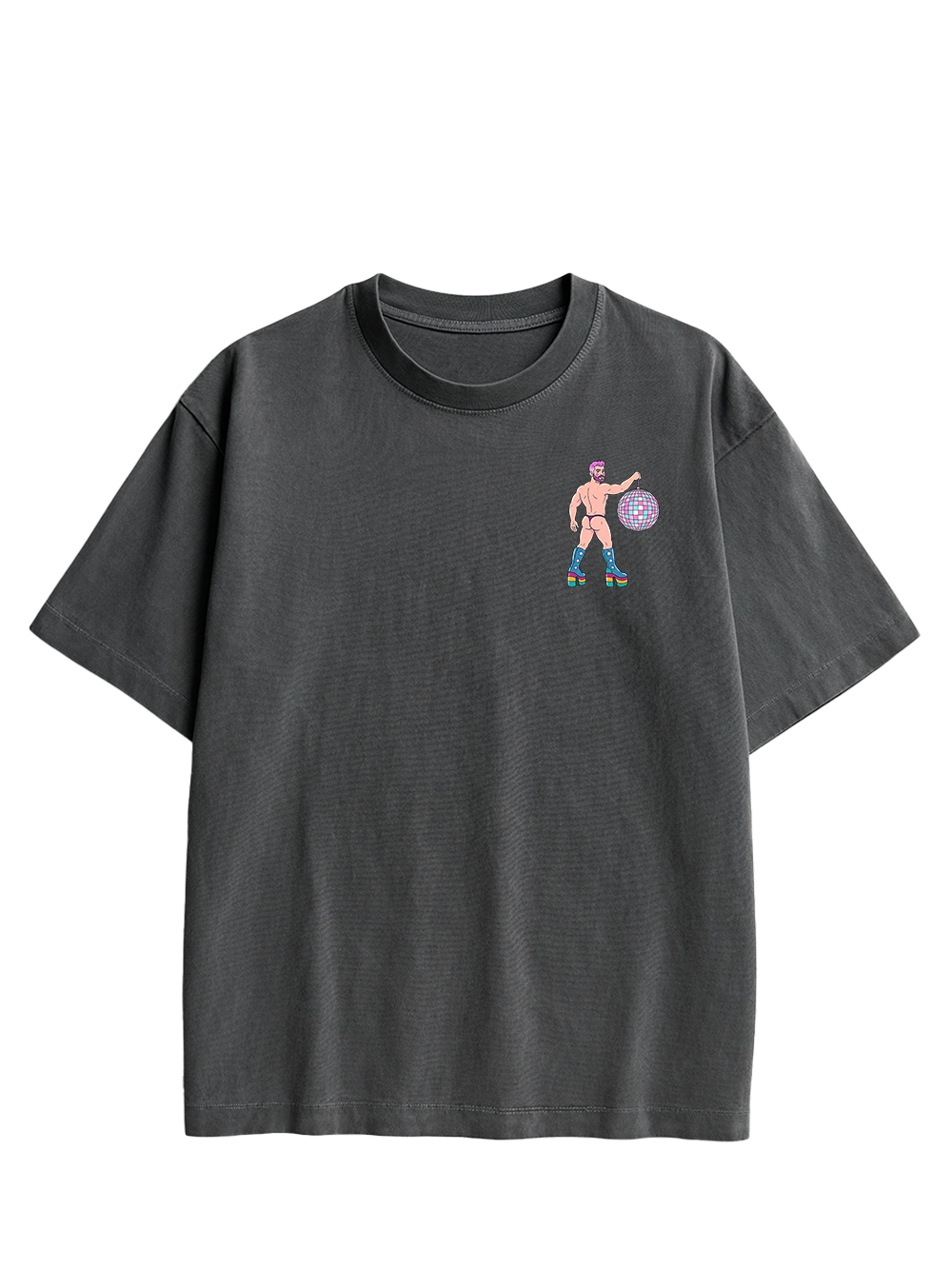 DISCO DIVA DUDE AAA DOUBLE SIDED PRINT WASHED TSHIRT