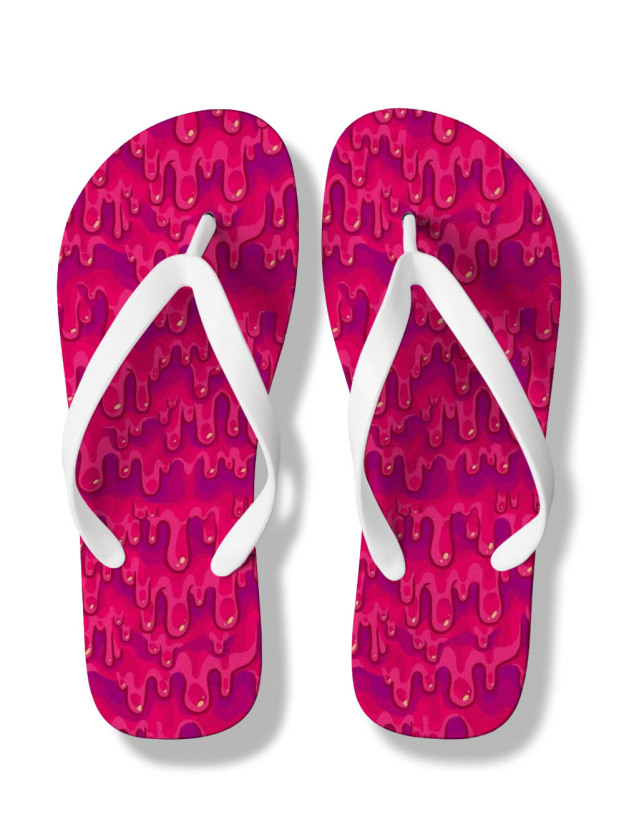 PINK MELT FLIP FLOPS