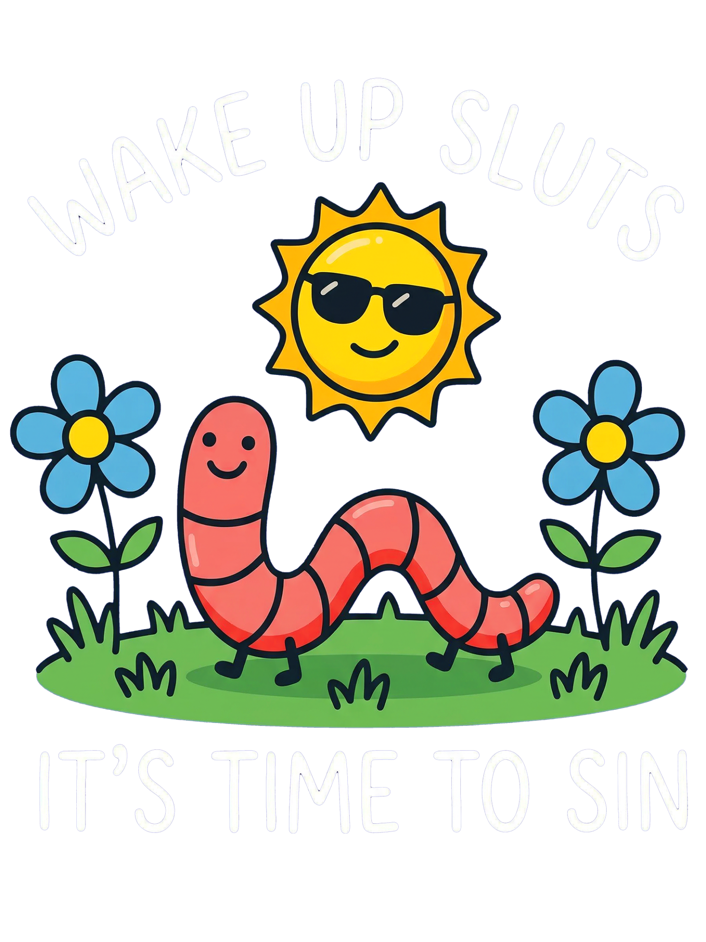 WAKE UP SLUTS IT’S TIME TO SIN Washed Tank Top