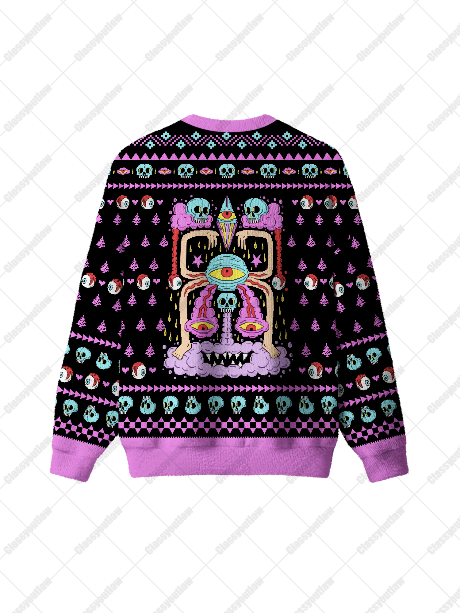 Skull And Eyeball UGLY CHRISTMAS SWEATSHIRT