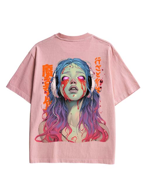 Ghost Song Double Sided Print Washed Tshirt