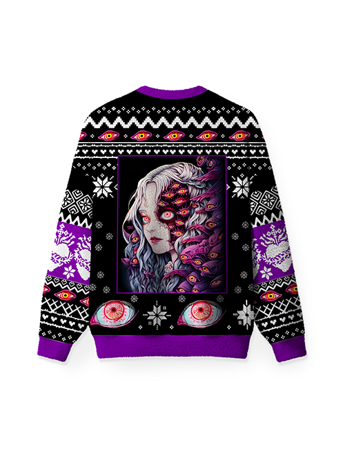 Purple Eye Sweater UGLY CHRISTMAS SWEATSHIRT