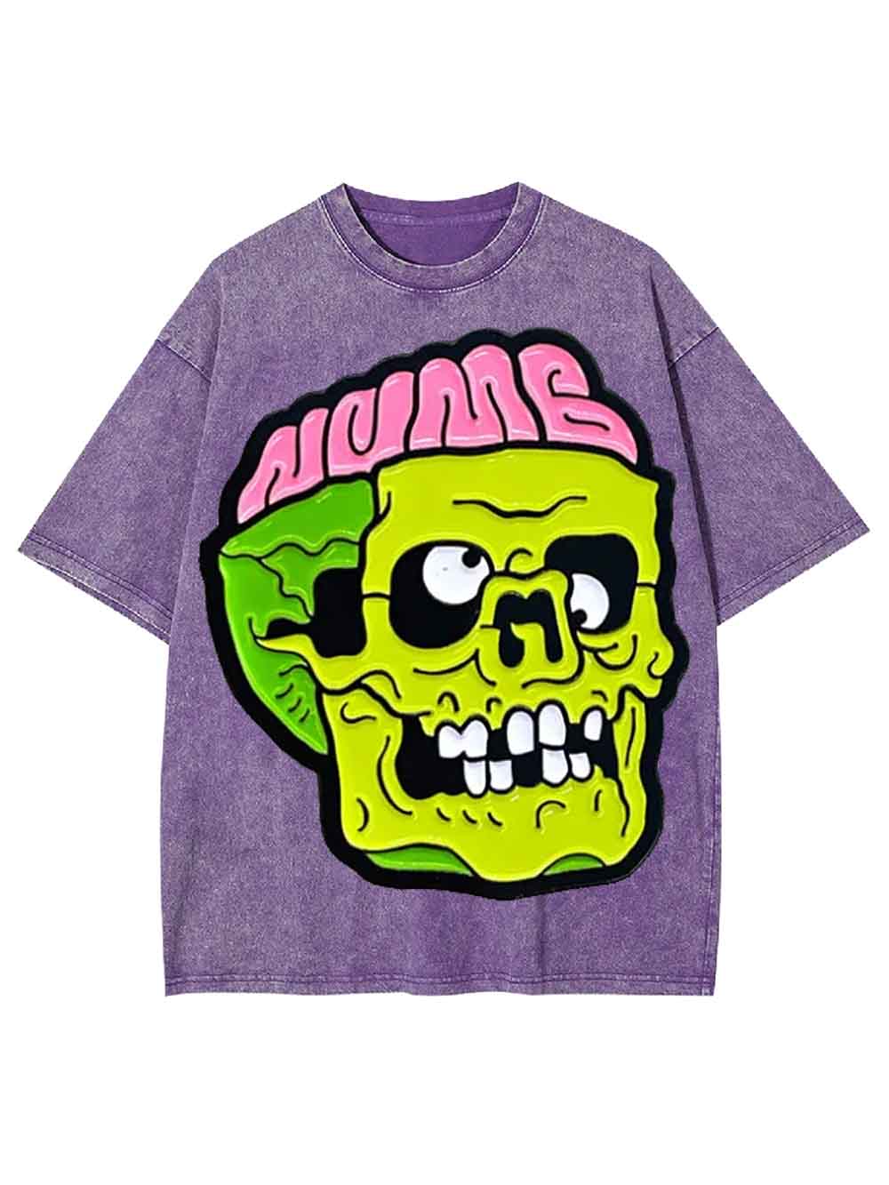 Neon Mind Skull Washed Tshirt