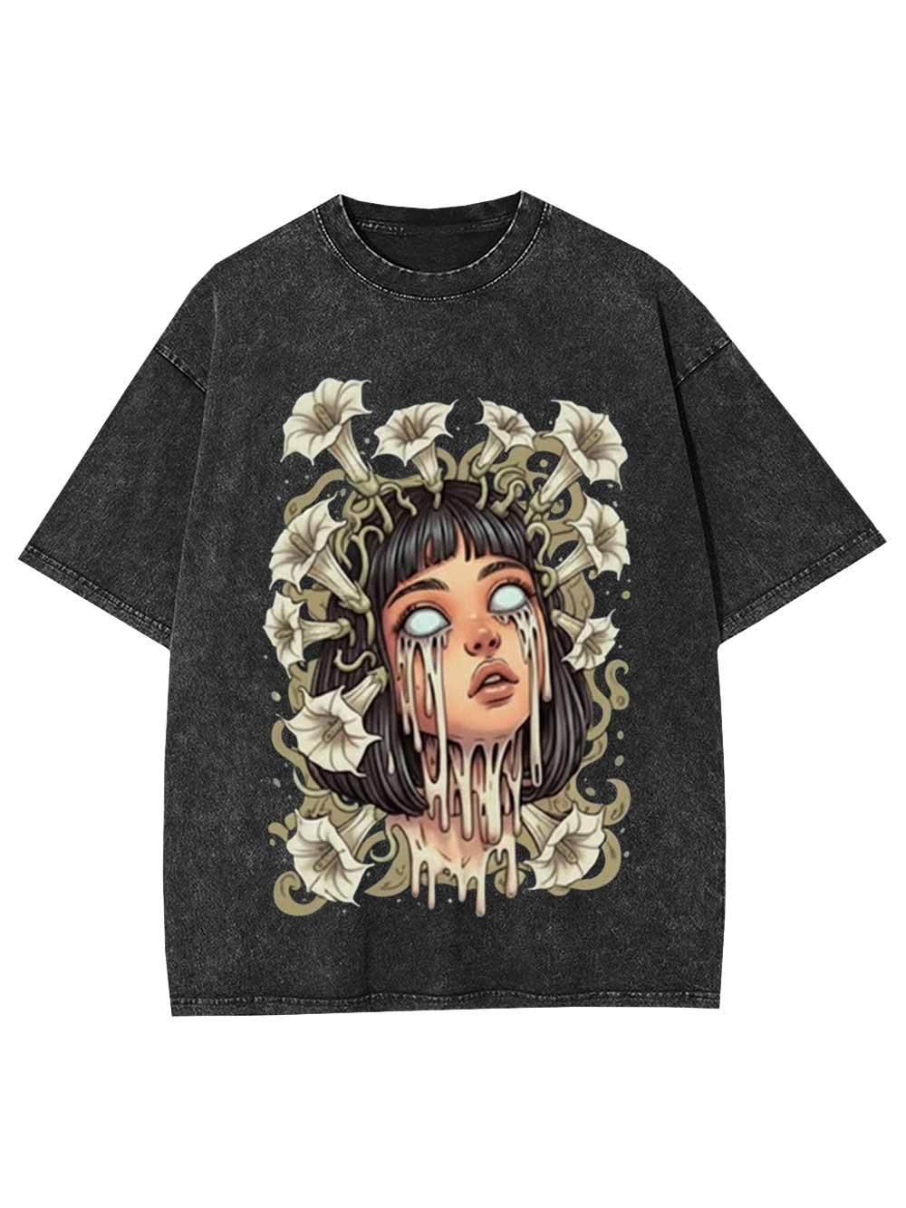 Mandala Melting Girl Washed Tshirt