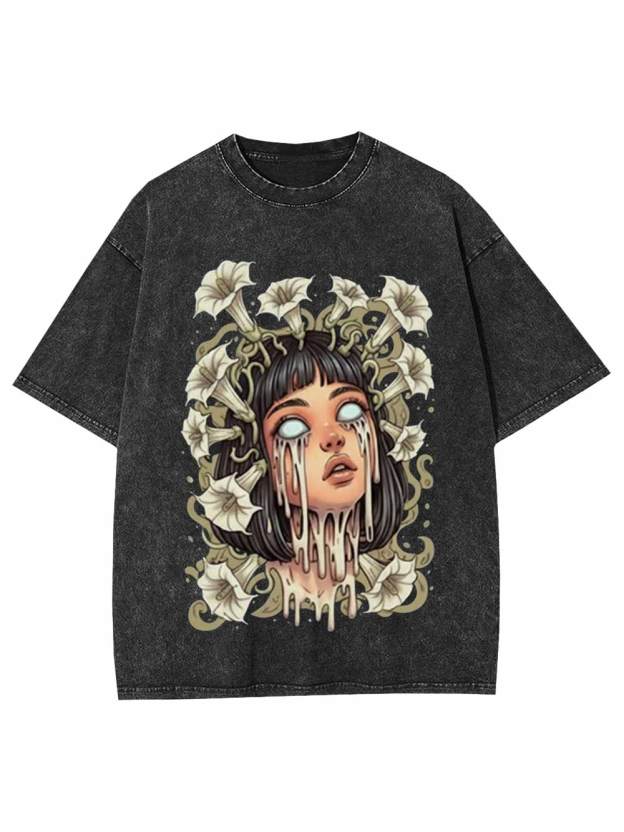 Mandala Melting Girl Washed Tshirt