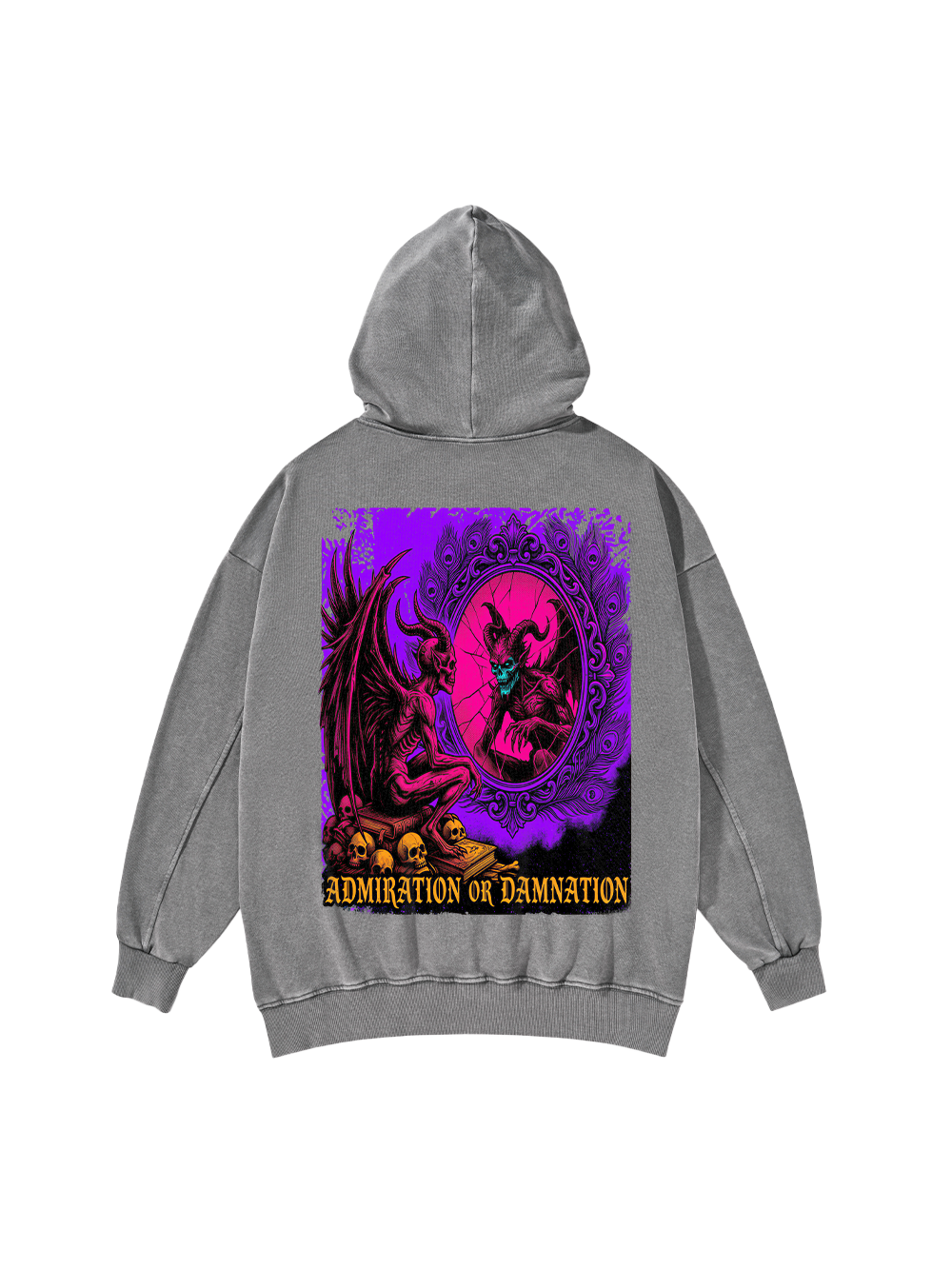 DAMNATION DEMON WASHED HOODIE