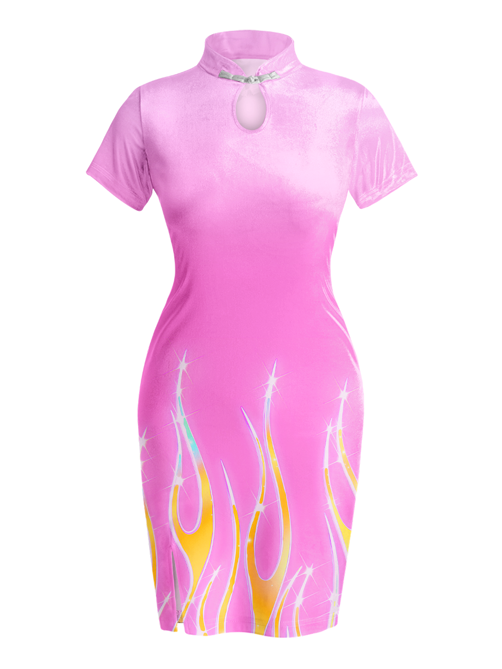 FLAME QIPAO MINI DRESS