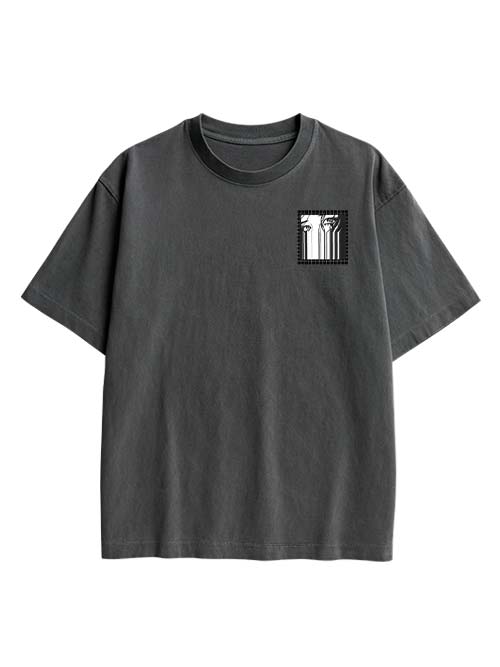 Brainwashed Society Double Sided Print Washed TShirt